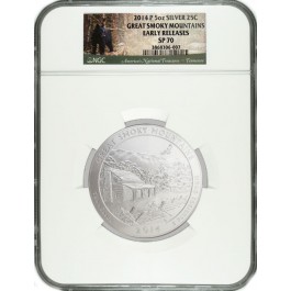2014 P Great Smoky Mountains America The Beautiful ATB 5 oz Silver NGC SP70 ER