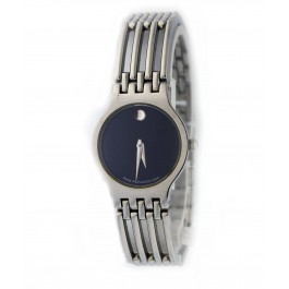 Movado Esperanza 23mm Stainless Steel Black Dial Ladies Quartz Watch 84.A1.1821