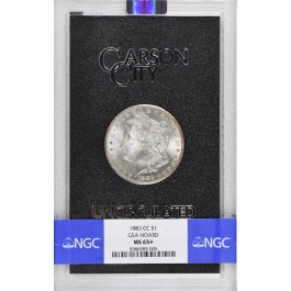1883 CC Carson City $1 Silver Morgan Dollar NGC MS65+ GSA Hoard Gem Uncirculated