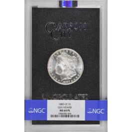 1883 CC Carson City $1 Morgan Silver Dollar NGC MS64 PL Proof Like GSA Hoard