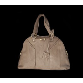 2012 Yves Saint Laurent YSL Warm Taupe Leather Muse Tote Bag Handbag 156464