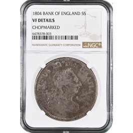 1804 5S Bank Of England Dollar 5 Shilling Silver King George III NGC VF Details