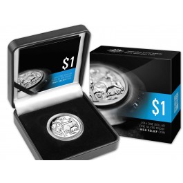 2014 $1 AUD Proof Mob of Roos 30th Anniversary High Relief 1 oz .999 Silver Coin