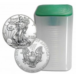 Roll Of 20 2020 $1 Silver American Eagles 1 oz Coins BU 
