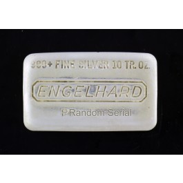 Engelhard 11th Series P Serial Prefix 10oz 999+ Fine Silver Bar Machined Finish 