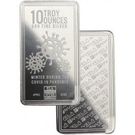 10 Oz 999 Fine Silver Bar Envela Covid 19 Pandemic Design Coin Exchange Ny