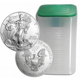 Roll Of 20 2014 $1 Silver American Eagles 1 oz Coins BU 