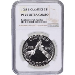 1988 S $1 Seoul Olympiad Commemorative Silver Dollar NGC PF70 UC