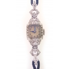 Hamilton 911 Ladies Art Deco edwardian Platinum and Diamond Ladies watch