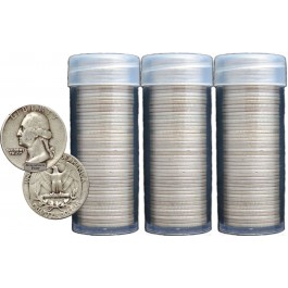 FULL DATES 3 Rolls Of ea 40 $30 Face Value 90% Silver Washington Quarters