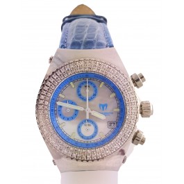 Blue TechnoMarine Diamond Pearl Ladies watch MOP Chronograph Technodiamond