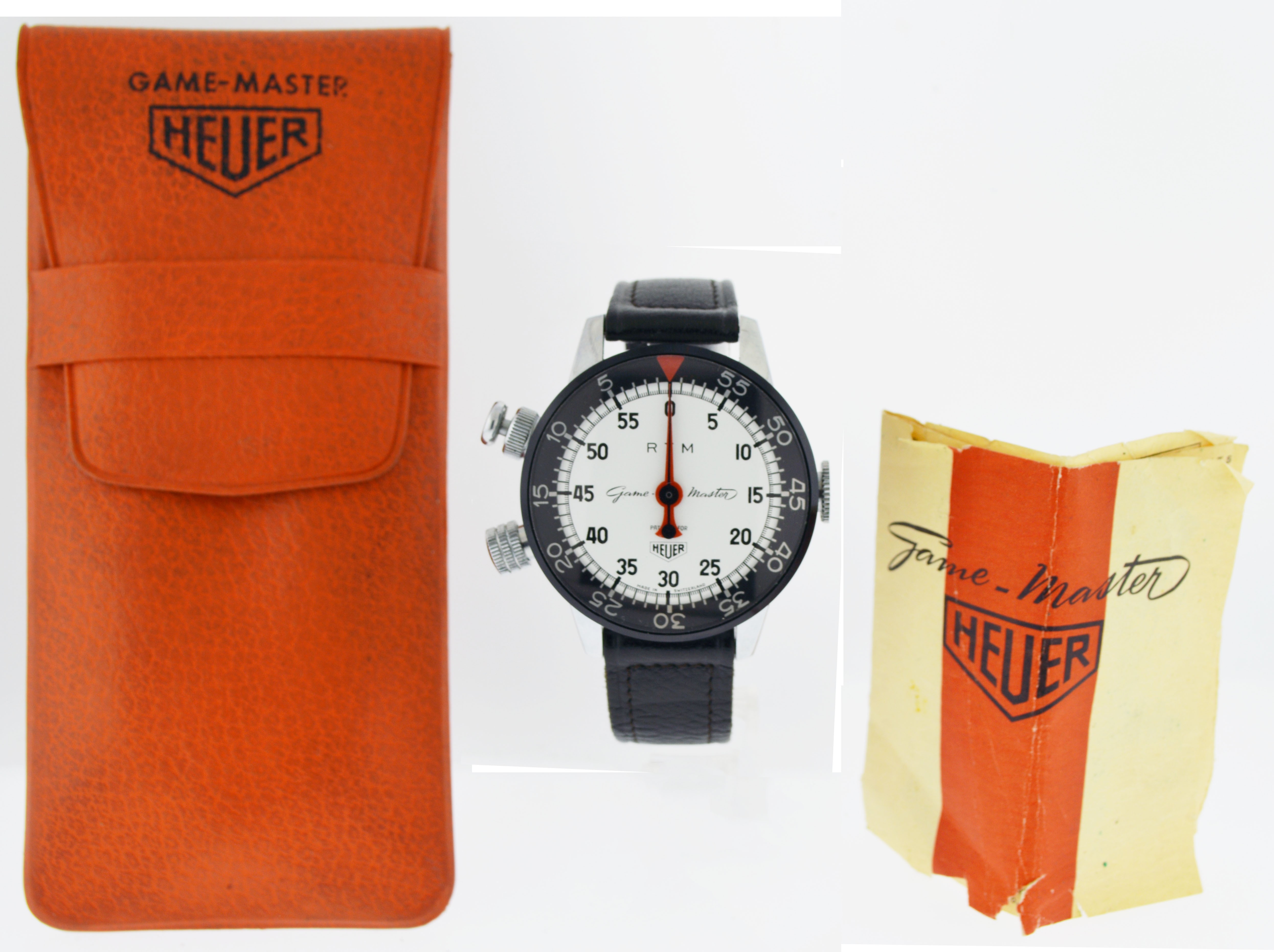 Vintage 1959 Tag Heuer Game Master 50mm Stainless Steel Stop Watch 502.