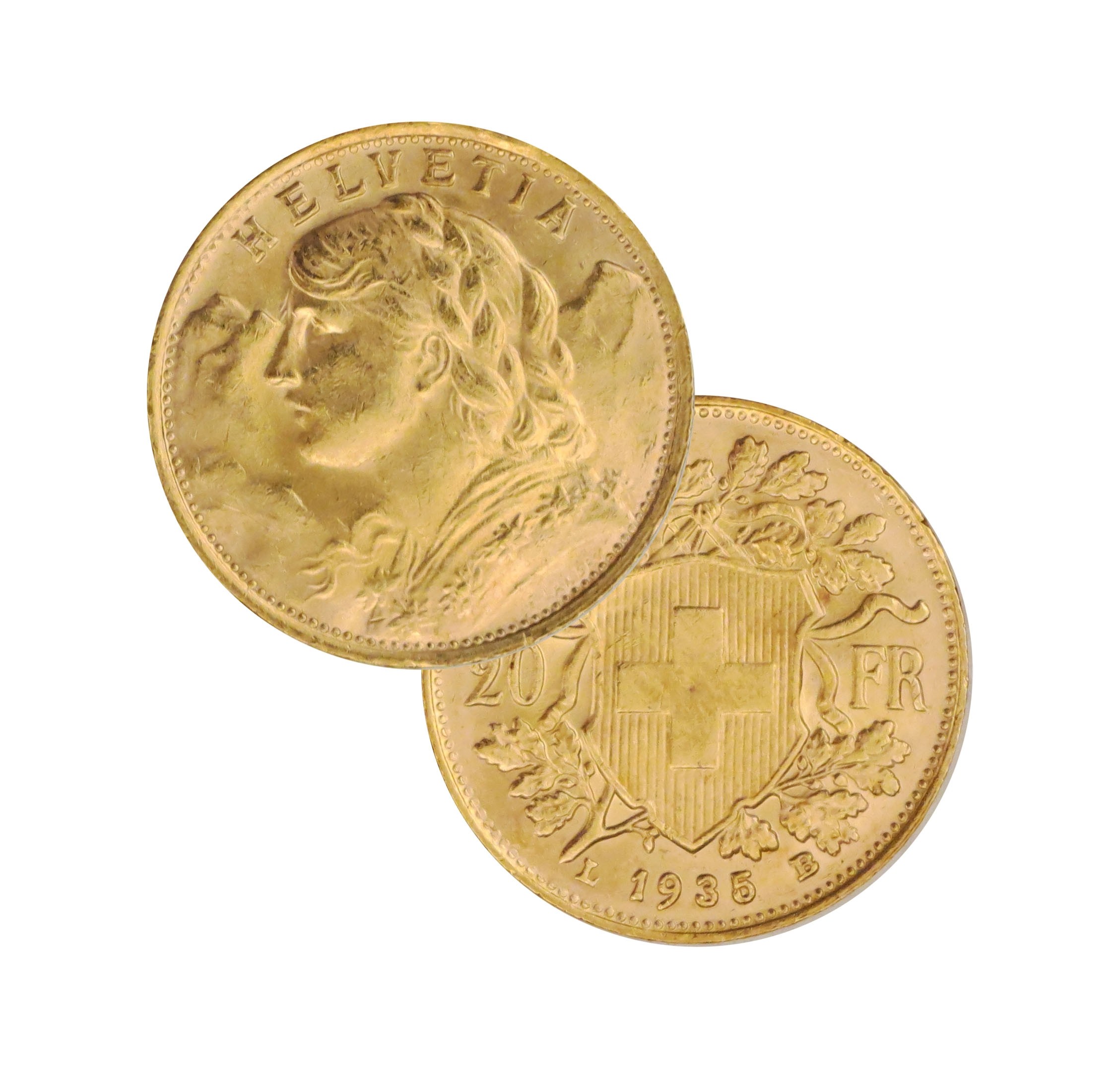 Random Year 1901-1949 Swiss Helvetia Vreneli 20 Francs .1867 oz Gold