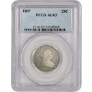 1807 25C Draped Bust Quarter Silver PCGS AG3 About Good Circulated Coin