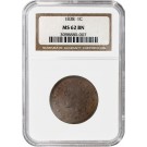 1838 1C Coronet Young Matron Head Large Cent NGC MS62 BN Brown Uncirculated Coin