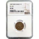 1857 1C Flying Eagle Cent Doubled Die Obverse DDO FS-101 NGC XF40 Coin