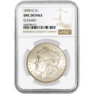 1878 CC Carson City $1 Morgan Silver Dollar NGC UNC Details Cleaned Coin #011