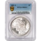 1881 S $1 Morgan Silver Dollar PCGS Secure Gold Shield MS65+ Gem Uncirculated 