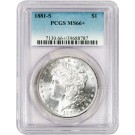1881 S $1 Morgan Silver Dollar PCGS MS66+ Gem Uncirculated Coin