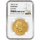 1882 CC Carson Cirty $20 Liberty Head Double Eagle Gold NGC XF Details Cleaned 