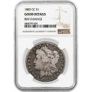 1883 CC Carson City $1 Morgan Silver Dollar NGC Good Details Rim Damage Coin