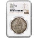 1883 S $1 Morgan Silver Dollar NGC AU Details Stained Key Date Coin #005