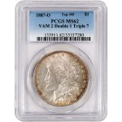 1887 O $1 Morgan Silver Dollar Top 100 VAM 2 Double 1 Triple 7 PCGS MS62 Coin