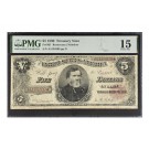 Series Of 1890 $5 Large Size Treasury Note Ornate Back Fr#361 Choice Fine 15