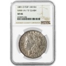 1891 O $1 Morgan Silver Dollar TOP 100 VAM 1A1 "E" Clash NGC XF45 Key Date Coin