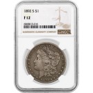 1892 S $1 Morgan Silver Dollar NGC F12 Fine Circulated Key Date Coin #016