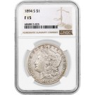 1894 S $1 Morgan Silver Dollar NGC F15 Fine Circulated Key Date Coin
