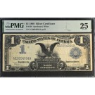 Series Of 1899 $1 Black Eagle Silver Certificate Fr#236 PMG VF25 #093
