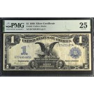 Series Of 1899 $1 Black Eagle Silver Certificate Fr#233 PMG VF25 #063
