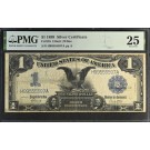 Series Of 1899 $1 Black Eagle Silver Certificate Fr#235 PMG VF25 #074