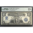 Series Of 1899 $2 Silver Certificate Mini Porthole Fr#258 PMG VF25 Comments