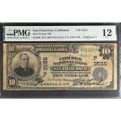 Series 1902 $10 The Crocker NB Of San Francisco Charter #3555 Fr#626 PMG F12