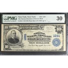 1902 $10 National Butchers & Drovers Bank Of NY Charter #1261 Fr#624 PMG VF30