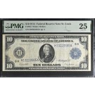 Series Of 1914 $10 Large Size Federal Reserve Note St. Louis Fr#935 PMG VF25 #10