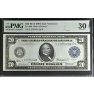 Series Of 1914 $20 Federal Reserve Note San Francisco Fr#1008 PMG VF30 EPQ