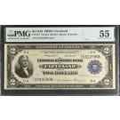 Series Of 1918 $2 Federal Reserve Bank Note Cleveland Battleship Fr#757 PMG AU55