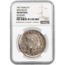 1921 High Relief $1 Silver Peace Dollar NGC AU Details Cleaned Key Date Coin #11
