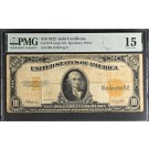 Series Of 1922 $10 Gold Certificate Fr#1173 Large S/N PMG Choice F15 #060
