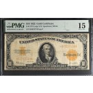 Series Of 1922 $10 Gold Certificate Fr#1173 Large S/N PMG Choice F15 #058