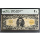 Series Of 1922 $20 Large Size Gold Certificate Fr#1187 PMG F15 Ink Rub