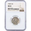1930 S 5C Buffalo Nickel NGC MS65 Gem Uncirculated Key Date Coin