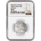 1979 150 Rouble 1/2 oz .999 Fine Platinum USSR Moscow Olympics Running NGC MS69