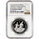 1984 Proof 1 Crown Platinum Isle Of Man Athletics XXIII Olympics NGC PF70 UC