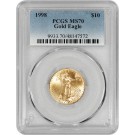 1998 $10 1/4 oz Gold American Eagle PCGS MS70 Gem Uncirculated Coin