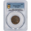 1805 1/2C Draped Bust Half Cent No Stems PCGS Secure Gold Shield VF25 Coin