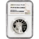 2000 W $100  Proof American Platinum Eagle 1 oz .9995 Fine NGC PF69 Ultra Cameo	